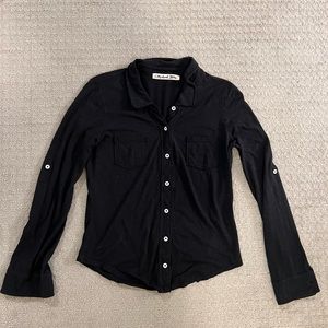 Michael Stars black soft cotton button down